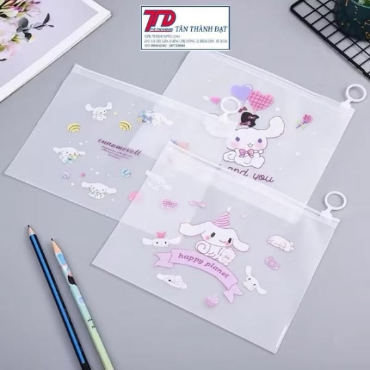 Túi Đựng Bút Trong Suốt PVC – Túi Zip Đựng Bút Và Đồ Dùng Học Tập Phong Cách Hàn Quốc