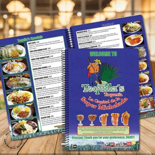 Menu lò xo nhựa A4 – Đẹp mắt, dễ lật, nâng tầm thương hiệu quán